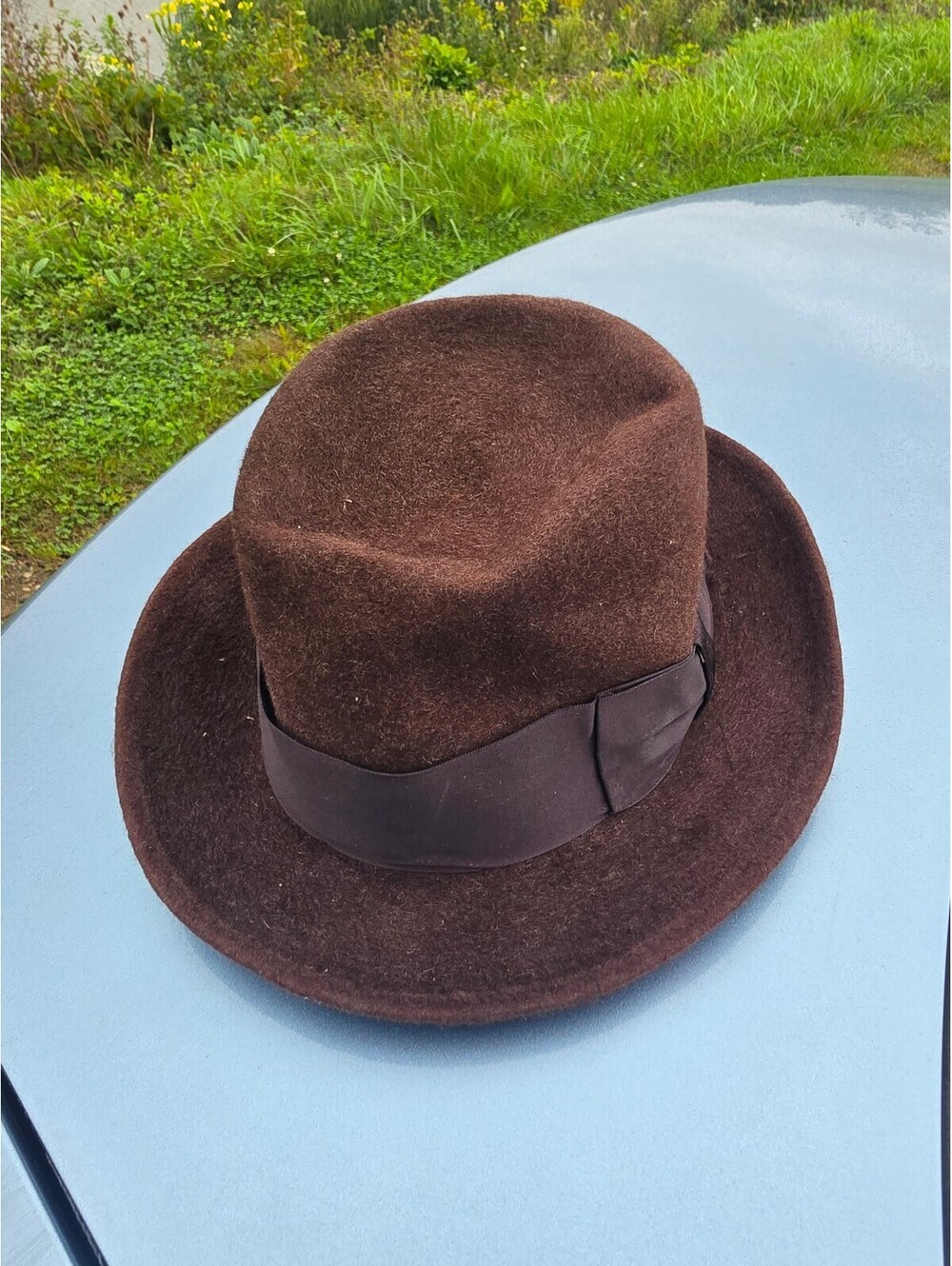 Vintage Men's Cavanagh Brown Felt Fedora Hat The Nebraska Size 7 1950's Micha